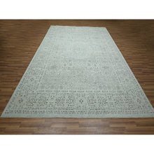 Load image into Gallery viewer, 9&#39;1&quot;x12&#39; Beau Blue, Pre Historic 14th Century Influence, Mamluk Design, Natural Dyes, Hand Knotted, Pure Wool, Oriental Rug FWR459330