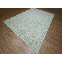 Load image into Gallery viewer, 9&#39;1&quot;x12&#39; Beau Blue, Pre Historic 14th Century Influence, Mamluk Design, Natural Dyes, Hand Knotted, Pure Wool, Oriental Rug FWR459330