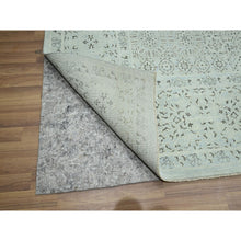 Load image into Gallery viewer, 9&#39;1&quot;x12&#39; Beau Blue, Pre Historic 14th Century Influence, Mamluk Design, Natural Dyes, Hand Knotted, Pure Wool, Oriental Rug FWR459330