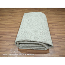 Load image into Gallery viewer, 9&#39;1&quot;x12&#39; Beau Blue, Pre Historic 14th Century Influence, Mamluk Design, Natural Dyes, Hand Knotted, Pure Wool, Oriental Rug FWR459330