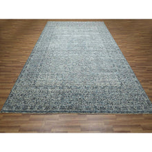 Load image into Gallery viewer, 9&#39;x12&#39;1&quot; Stone Blue, Pre Historic 14th Century Influence, Mamluk Design, Natural Dyes, Hand Knotted, Pure Wool, Oriental Rug FWR459336