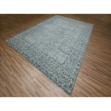 Load image into Gallery viewer, 9&#39;x12&#39;1&quot; Stone Blue, Pre Historic 14th Century Influence, Mamluk Design, Natural Dyes, Hand Knotted, Pure Wool, Oriental Rug FWR459336
