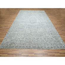 Load image into Gallery viewer, 9&#39;2&quot;x12&#39; Dove Gray, Pre Historic 14th Century Influence, Mamluk Design, Natural Dyes, Hand Knotted, 100% Wool, Oriental Rug FWR459342
