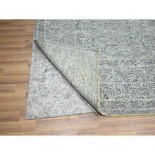 Load image into Gallery viewer, 9&#39;2&quot;x12&#39; Dove Gray, Pre Historic 14th Century Influence, Mamluk Design, Natural Dyes, Hand Knotted, 100% Wool, Oriental Rug FWR459342