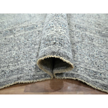 Load image into Gallery viewer, 9&#39;2&quot;x12&#39; Dove Gray, Pre Historic 14th Century Influence, Mamluk Design, Natural Dyes, Hand Knotted, 100% Wool, Oriental Rug FWR459342