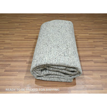Load image into Gallery viewer, 9&#39;2&quot;x12&#39; Dove Gray, Pre Historic 14th Century Influence, Mamluk Design, Natural Dyes, Hand Knotted, 100% Wool, Oriental Rug FWR459342