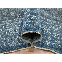 Load image into Gallery viewer, 9&#39;x12&#39; Aegean Blue, Pre Historic 14th Century Influence, Mamluk Design, Natural Dyes, Hand Knotted, Pure Wool, Oriental Rug FWR459348