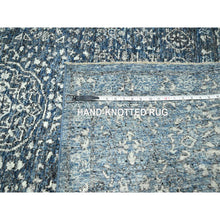 Load image into Gallery viewer, 9&#39;x12&#39; Aegean Blue, Pre Historic 14th Century Influence, Mamluk Design, Natural Dyes, Hand Knotted, Pure Wool, Oriental Rug FWR459348