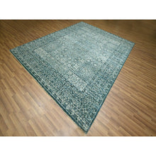 Load image into Gallery viewer, 8&#39;x10&#39;1&quot; Turkish Blue, Pre Historic 14th Century Influence, Mamluk Design, Natural Dyes, Hand Knotted, Pure Wool, Oriental Rug FWR459354