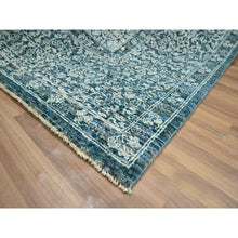 Load image into Gallery viewer, 8&#39;x10&#39;1&quot; Turkish Blue, Pre Historic 14th Century Influence, Mamluk Design, Natural Dyes, Hand Knotted, Pure Wool, Oriental Rug FWR459354