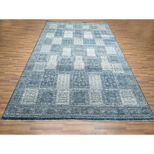 Load image into Gallery viewer, 8&#39;x10&#39;1&quot; Aegean Blue, Garden Design, Tone On Tone, Hand Knotted, Pure Wool, Oriental Rug FWR459360