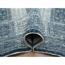 Load image into Gallery viewer, 8&#39;x10&#39;1&quot; Aegean Blue, Garden Design, Tone On Tone, Hand Knotted, Pure Wool, Oriental Rug FWR459360