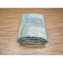 Load image into Gallery viewer, 8&#39;x10&#39;1&quot; Aegean Blue, Garden Design, Tone On Tone, Hand Knotted, Pure Wool, Oriental Rug FWR459360