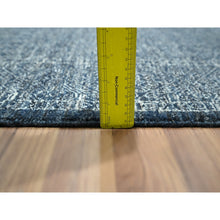 Load image into Gallery viewer, 8&#39;1&quot;x10&#39; Imperial Blue, Intricate Repetitive Geometric Tree Design, Tone On Tone, Hand Knotted, Wool And Silk, Oriental Rug FWR459372