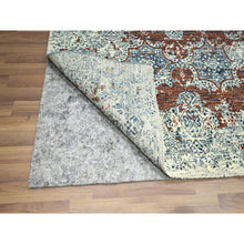 Load image into Gallery viewer, 8&#39;x10&#39; Rust Red, Erased Rosettes Design, Tone On Tone, Hand Knotted, 100% Wool, Dense Weave, Oriental Rug FWR459384