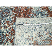 Load image into Gallery viewer, 8&#39;x10&#39; Rust Red, Erased Rosettes Design, Tone On Tone, Hand Knotted, 100% Wool, Dense Weave, Oriental Rug FWR459384