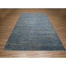 Load image into Gallery viewer, 8&#39;x10&#39;1&quot; Aegean Blue, Kohinoor Herat Pattern, Small Geometric Repetitive Diamond Design, Soft Wool, Tone On Tone, Hand Knotted, Oriental Rug FWR459402