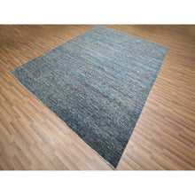 Load image into Gallery viewer, 8&#39;x10&#39;1&quot; Aegean Blue, Kohinoor Herat Pattern, Small Geometric Repetitive Diamond Design, Soft Wool, Tone On Tone, Hand Knotted, Oriental Rug FWR459402