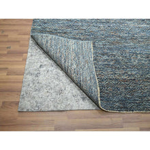 Load image into Gallery viewer, 8&#39;x10&#39;1&quot; Aegean Blue, Kohinoor Herat Pattern, Small Geometric Repetitive Diamond Design, Soft Wool, Tone On Tone, Hand Knotted, Oriental Rug FWR459402