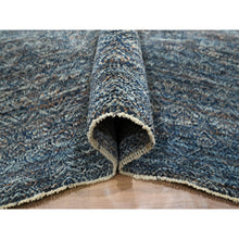Load image into Gallery viewer, 8&#39;x10&#39;1&quot; Aegean Blue, Kohinoor Herat Pattern, Small Geometric Repetitive Diamond Design, Soft Wool, Tone On Tone, Hand Knotted, Oriental Rug FWR459402