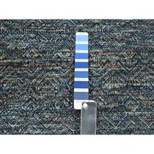 Load image into Gallery viewer, 8&#39;x10&#39;1&quot; Aegean Blue, Kohinoor Herat Pattern, Small Geometric Repetitive Diamond Design, Soft Wool, Tone On Tone, Hand Knotted, Oriental Rug FWR459402