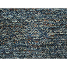 Load image into Gallery viewer, 8&#39;x10&#39;1&quot; Aegean Blue, Kohinoor Herat Pattern, Small Geometric Repetitive Diamond Design, Soft Wool, Tone On Tone, Hand Knotted, Oriental Rug FWR459402