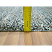 Load image into Gallery viewer, 8&#39;x10&#39;1&quot; Aegean Blue, Kohinoor Herat Pattern, Small Geometric Repetitive Diamond Design, Soft Wool, Tone On Tone, Hand Knotted, Oriental Rug FWR459402