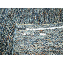 Load image into Gallery viewer, 8&#39;x10&#39;1&quot; Aegean Blue, Kohinoor Herat Pattern, Small Geometric Repetitive Diamond Design, Soft Wool, Tone On Tone, Hand Knotted, Oriental Rug FWR459402