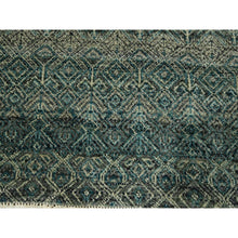 Load image into Gallery viewer, 8&#39;1&quot;x10&#39; Teal Green, Hand Knotted, Kohinoor Herat Pattern, Small Geometric Repetitive Diamond Design, Soft Wool, Tone On Tone, Oriental Rug FWR459414