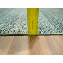 Load image into Gallery viewer, 8&#39;1&quot;x10&#39; Teal Green, Hand Knotted, Kohinoor Herat Pattern, Small Geometric Repetitive Diamond Design, Soft Wool, Tone On Tone, Oriental Rug FWR459414