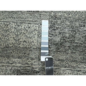 10'2"x14' Beige, Ancient Persian Garden Design, Tone On Tone, Hand Knotted, Pure Wool, Oriental Rug FWR459456