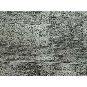 10'2"x14' Beige, Ancient Persian Garden Design, Tone On Tone, Hand Knotted, Pure Wool, Oriental Rug FWR459456