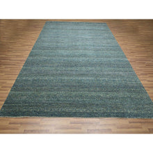 Load image into Gallery viewer, 9&#39;x12&#39; Ocean Blue, Kohinoor Herat Pattern, Small Geometric Repetitive Diamond Design, Soft Wool, Tone On Tone, Hand Knotted, Oriental Rug FWR459462