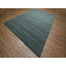 Load image into Gallery viewer, 9&#39;x12&#39; Ocean Blue, Kohinoor Herat Pattern, Small Geometric Repetitive Diamond Design, Soft Wool, Tone On Tone, Hand Knotted, Oriental Rug FWR459462