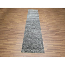 Load image into Gallery viewer, 2&#39;7&quot;x9&#39;10&quot; Sonic Gray, Kohinoor Herat Pattern, Small Geometric Repetitive Diamond Design, Hand Knotted, Soft Wool, Tone On Tone, Runner, Oriental Rug FWR459474