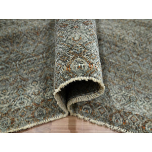 8'x10' Caramel Brown, Kohinoor Herat Pattern, Small Geometric Repetitive Diamond Design, Soft Wool, Tone On Tone, Hand Knotted, Oriental Rug FWR459480