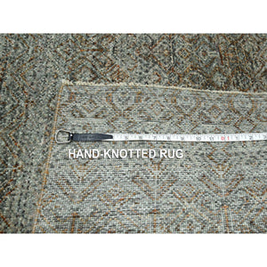 8'x10' Caramel Brown, Kohinoor Herat Pattern, Small Geometric Repetitive Diamond Design, Soft Wool, Tone On Tone, Hand Knotted, Oriental Rug FWR459480