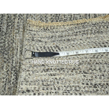 Load image into Gallery viewer, 2&#39;x3&#39; Beige, Modern Grass Design, Hand Knotted, Tone On Tone, Undyed Natural Wool, Mat, Sample, Oriental Rug FWR459492