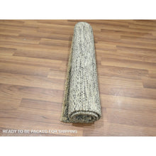 Load image into Gallery viewer, 2&#39;x3&#39; Beige, Modern Grass Design, Hand Knotted, Tone On Tone, Undyed Natural Wool, Mat, Sample, Oriental Rug FWR459492
