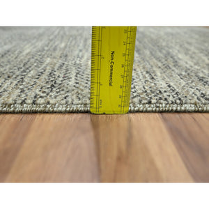 2'x3' Beige, Modern Grass Design, Hand Knotted, Undyed Natural Wool, Tone On Tone, Mat, Sample, Oriental Rug FWR459504