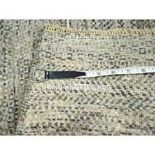 Load image into Gallery viewer, 2&#39;x3&#39; Beige, Undyed Natural Wool, Modern Grass Design, Tone On Tone, Hand Knotted, Mat, Sample, Oriental Rug FWR459522