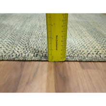 Load image into Gallery viewer, 2&#39;x3&#39; Beige, Undyed Natural Wool, Modern Grass Design, Tone On Tone, Hand Knotted, Mat, Sample, Oriental Rug FWR459576