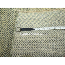 Load image into Gallery viewer, 2&#39;x3&#39; Beige, Undyed Natural Wool, Modern Grass Design, Tone On Tone, Hand Knotted, Mat, Sample, Oriental Rug FWR459576