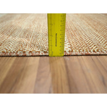 Load image into Gallery viewer, 2&#39;x3&#39; Beige-rust, Tone On Tone, Modern Grass Design, Hand Knotted, Wool And Silk, Mat, Sample, Oriental Rug FWR459588