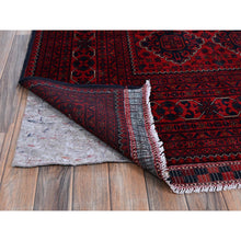 Load image into Gallery viewer, 9&#39;10&quot;x12&#39;9&quot; Scarlet Red, Afghan Khamyab With Geometric Pattern, Hand Knotted, Soft And Velvety Wool, Vegetable Dyes, Oriental Rug FWR4590