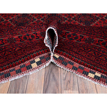 Load image into Gallery viewer, 9&#39;10&quot;x12&#39;9&quot; Scarlet Red, Afghan Khamyab With Geometric Pattern, Hand Knotted, Soft And Velvety Wool, Vegetable Dyes, Oriental Rug FWR4590