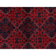 Load image into Gallery viewer, 9&#39;10&quot;x12&#39;9&quot; Scarlet Red, Afghan Khamyab With Geometric Pattern, Hand Knotted, Soft And Velvety Wool, Vegetable Dyes, Oriental Rug FWR4590