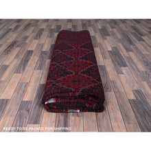 Load image into Gallery viewer, 9&#39;10&quot;x12&#39;9&quot; Scarlet Red, Afghan Khamyab With Geometric Pattern, Hand Knotted, Soft And Velvety Wool, Vegetable Dyes, Oriental Rug FWR4590