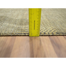 Load image into Gallery viewer, 2&#39;x3&#39; Khaki Brown, Modern Grass Design, Hand Knotted, Wool with touch of Silk, Tone on Tone, Lush and Plush, Sample, Mat, Oriental Rug FWR459618