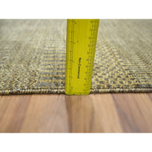 Load image into Gallery viewer, 2&#39;x3&#39; Cedar Brown, Hand Knotted, Modern Grass Design, Wool with touch of Silk, Tone on Tone, Lush and Plush, Sample, Mat, Oriental Rug FWR459630